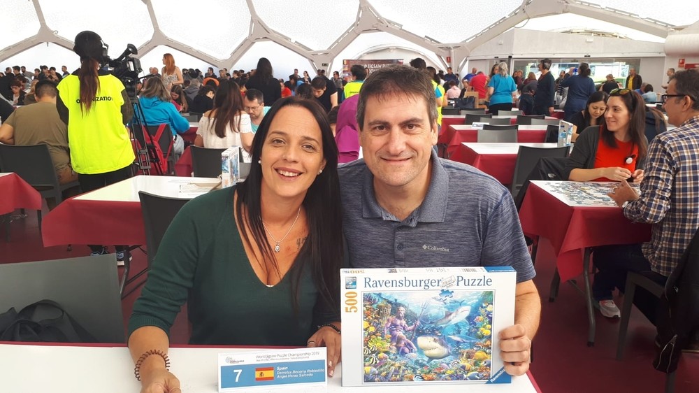 Ángel Heras, campeón del mundo de puzzle por parejas