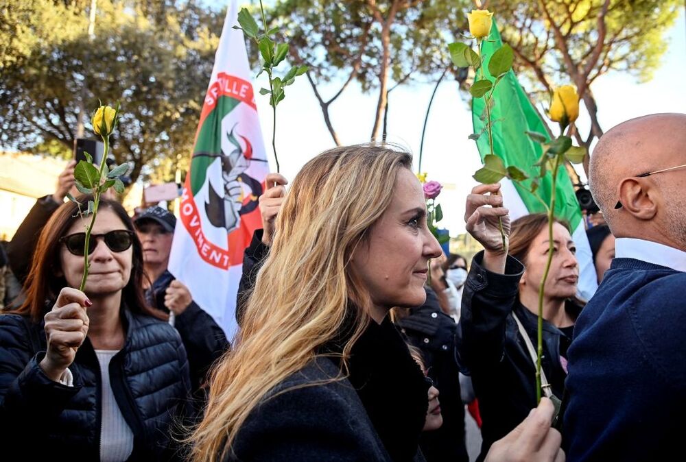 No Green Pass demonstration in Rome  / RICCARDO ANTIMIANI