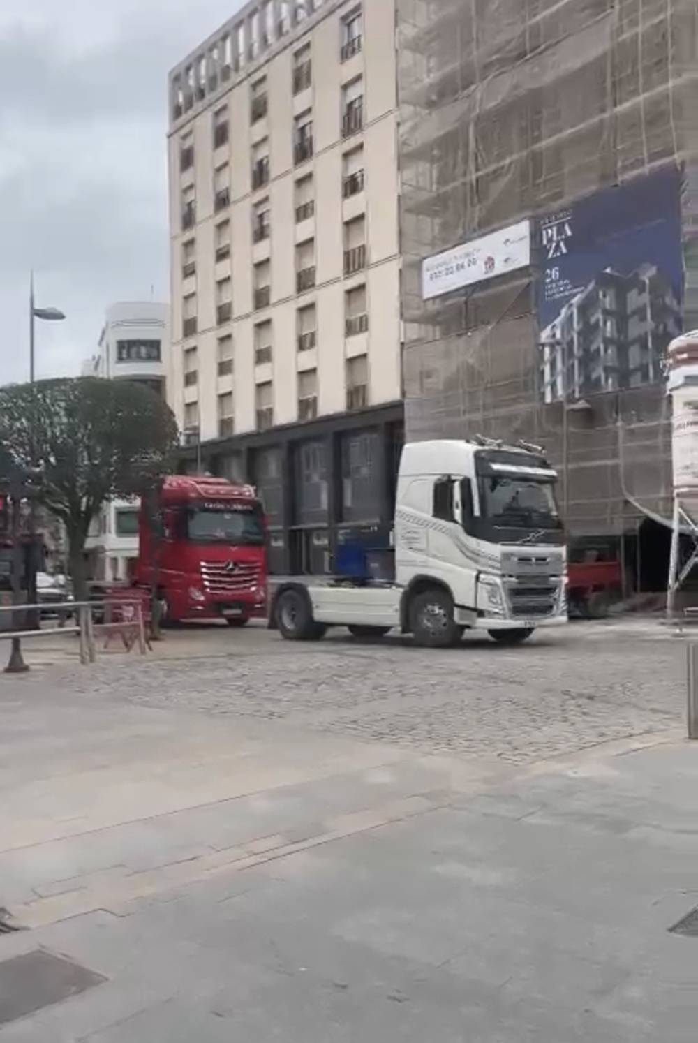 Los camiones colapsan el centro de Soria