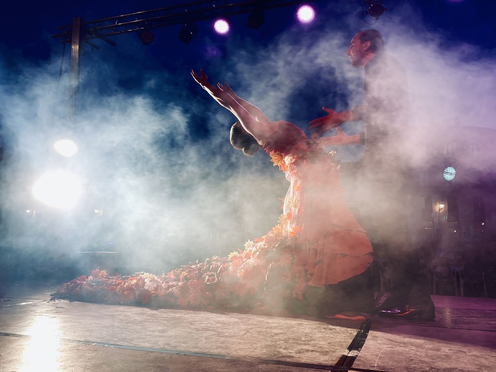 Representación de 'Rasa y Duende: Lorca, flamenco y la India' el pasado sábado en Almazán.