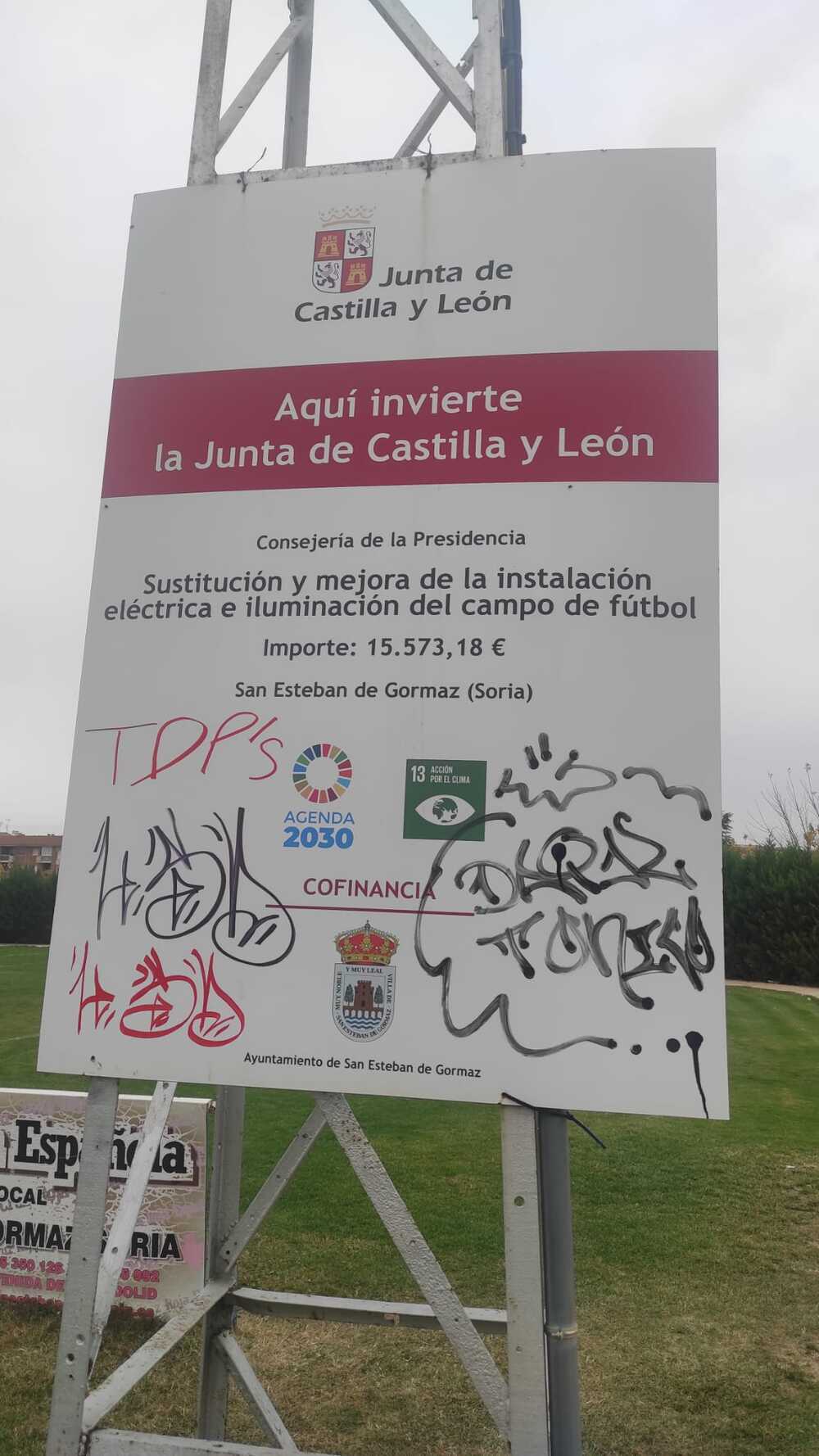 Actos de vandalismo en instalaciones deportivas de San Esteban