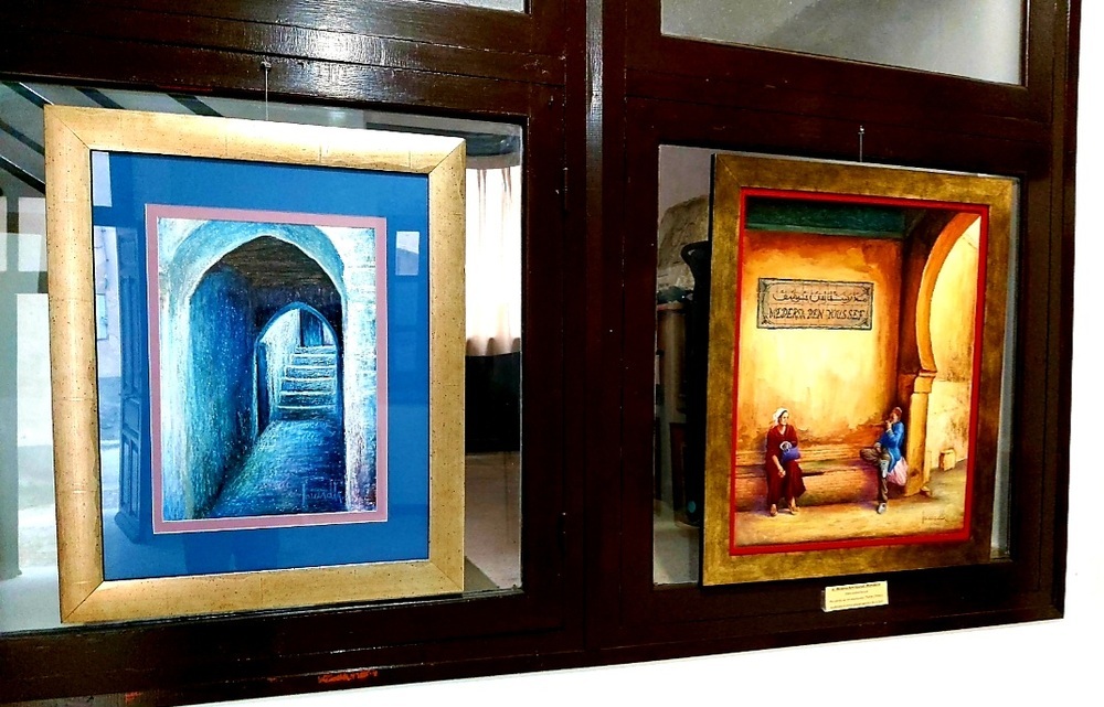 Algunas de las obras que conforman la exposición que podrá verse en Alcubilla de las Peñas.