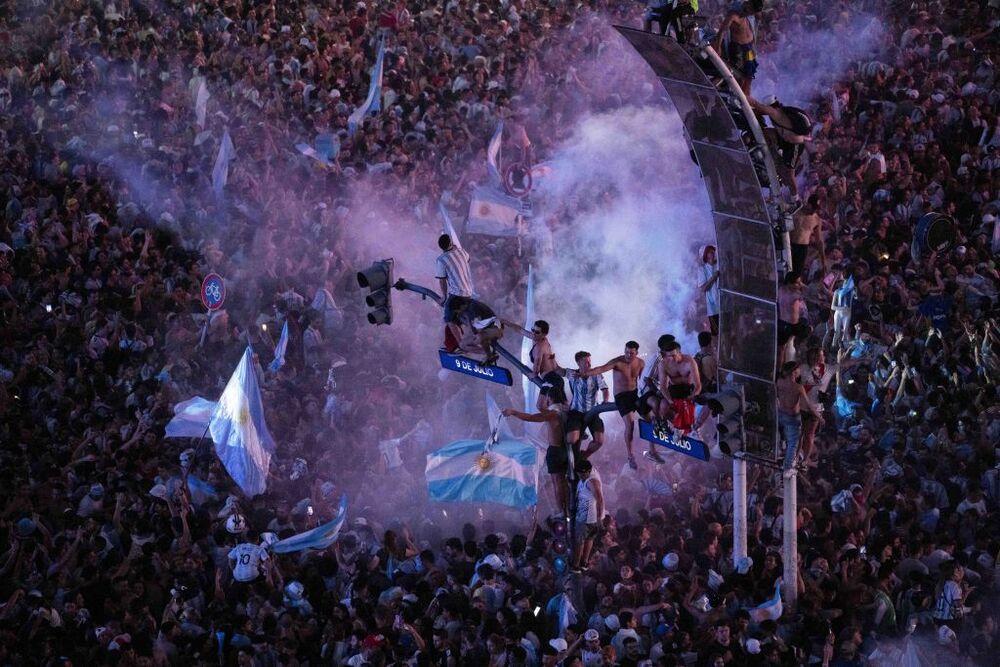 Prosegue la festa a Buenos Aires per la vittoria dei mondiali  / ASSOCIATED PRESS/LAPRESSE