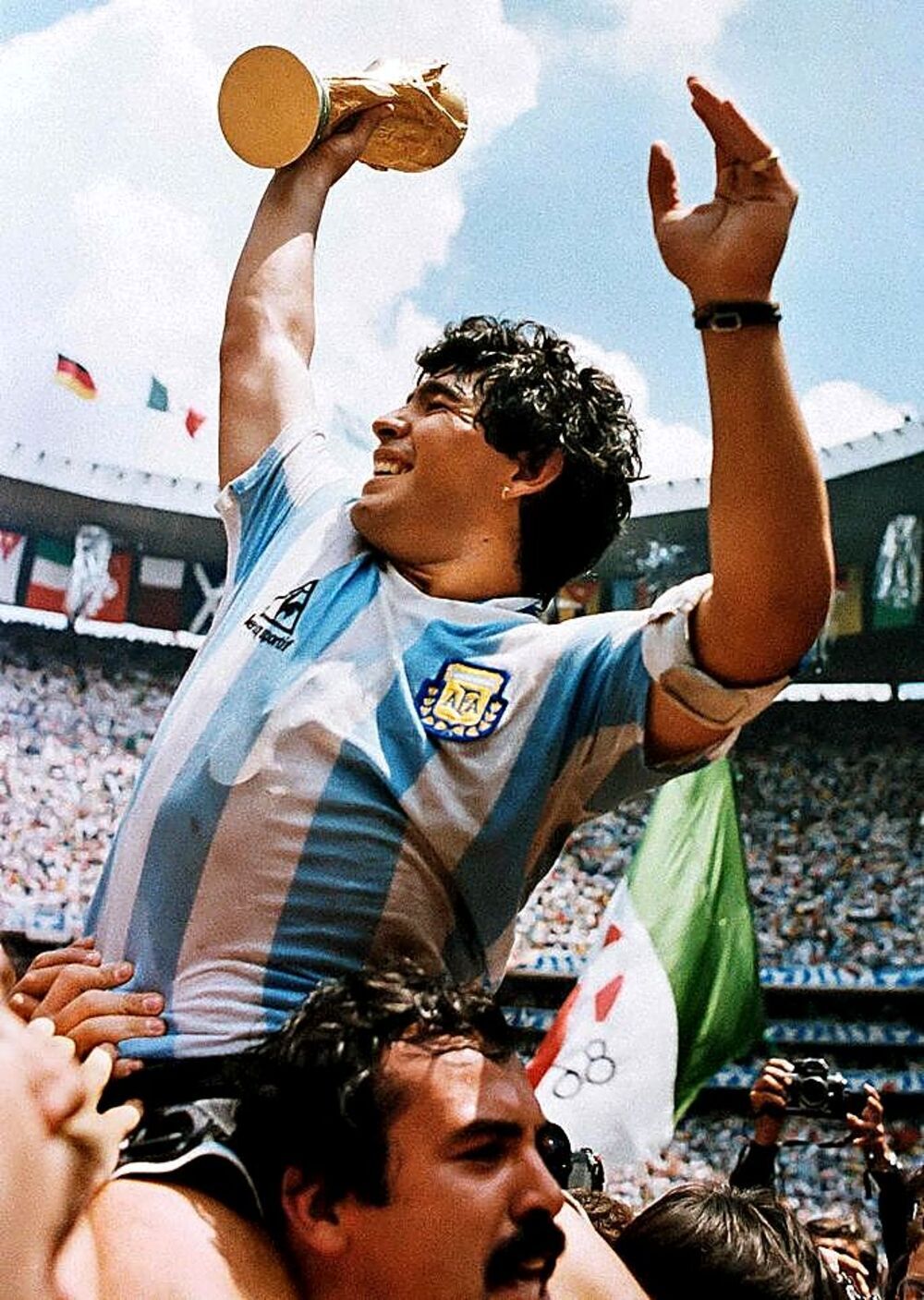 Diego Maradona lideró el triunfo del Mundial'86 y quedó subcampeón en 1990.