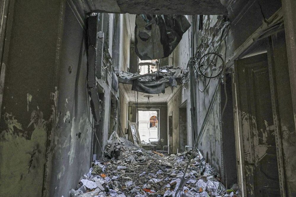 Aftermath of shelling in Kharkiv, Ukraine  / SERGEY KOZLOV