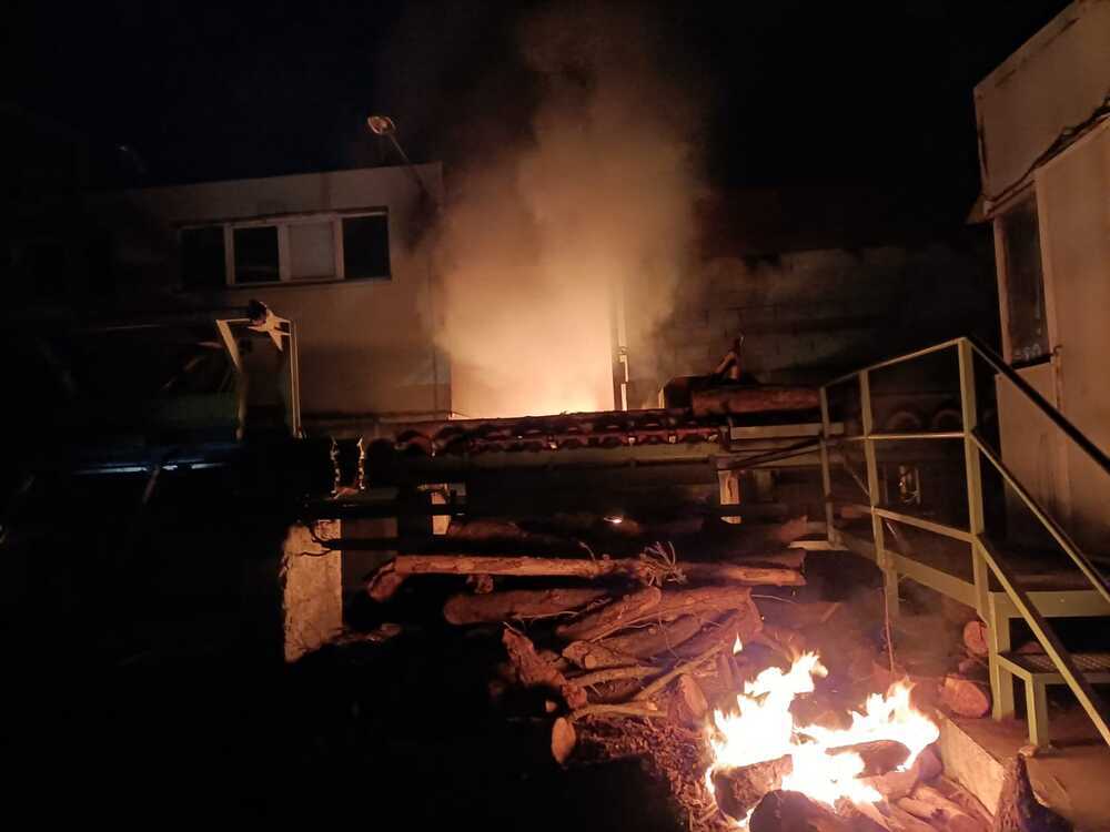 Incendio en la fábrica de madera de Tardelcuende