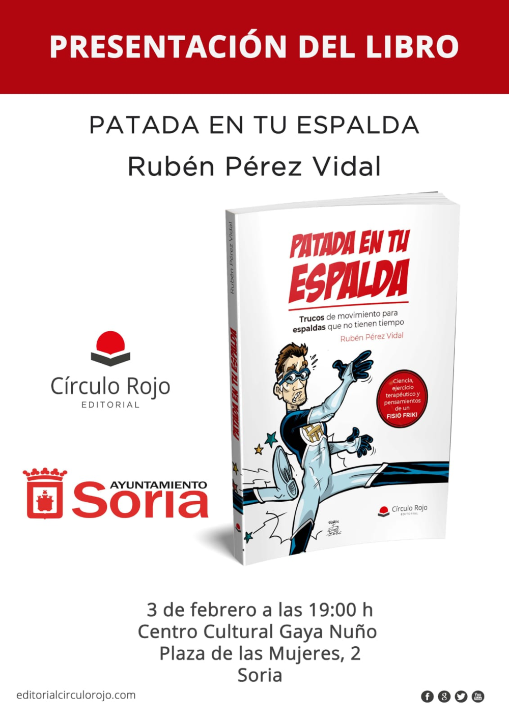 Rubén Pérez Vidal presenta un libro sobre el dolor de espalda