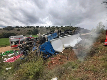 Muere un camionero en un accidente en la A-1 en Burgos