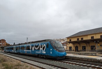 Un tren demostrador de hidrógeno, en pruebas en Soria
