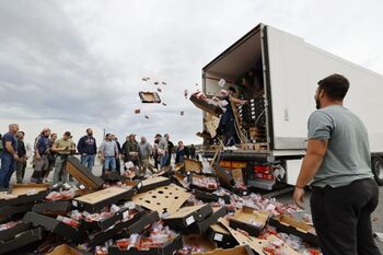 Viticultores franceses atacan a camiones españoles en la frontera