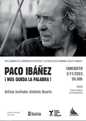 Paco Ibáñez, en la inauguración de la Semana de la Memoria