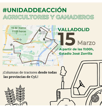 Asaja Soria acude este viernes a la tractorada de Valladolid