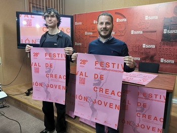 Rojo y rosa en el cartel del 28° Festival de Creación Joven