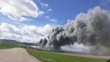 50.000 gallinas mueren en el incendio de una granja en Burgos